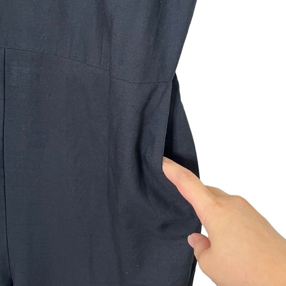 Marine Layer Eloise Open Back Jumpsuit Black Sleeveless Stretch Womens S… - Picture 8 of 13